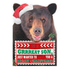 Son Christmas Card 'Beary Grrreat'