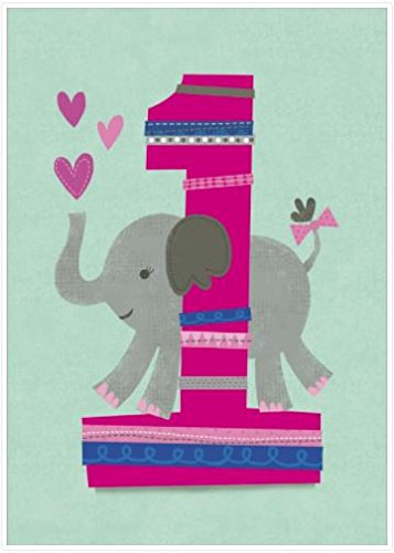 1st Today Elephant No 1 Design Birthday Card