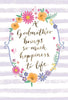 A Godmother Brings Happiness Flower Design Birthday Card