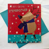 Stepbrother Colourful Cute Foil Finished Christmas Card