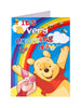 Pack of 6 Winnie The pooh Rainbow Design Birthday Cards