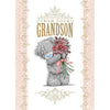 From Your Grandson Tatty Teddy Holding Bouquet Design Mother's Day Card