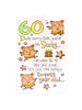 60th Today Crazy Hamsters Birthday Card