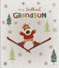 To a Brilliant Grandson Boofle on Skiing Design Christmas Card