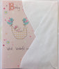 Baby Girl Foil Finished New Baby Card