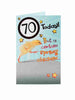 70 Spring Chicken Birthday Card