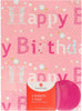 Pink Happy Birthday Wrapping Paper  2 Sheets and 2 Tags