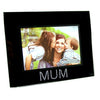 Black Glass Mum Photo Picture Frame 5" x 3.5"