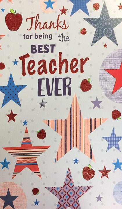 For Being The Best Teacher Ever Thank You Card