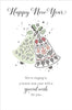 Christmas Bells Design Happy New Year Card x 6