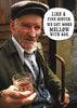 MELLOW WITH AGE! Humorous Bottlecap Greeting Card