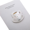 Smiley Cup of Tea Design Open And Blank Card