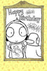 Sarah And Duck With Picture Colour Me In Card Task Children Birthday Card