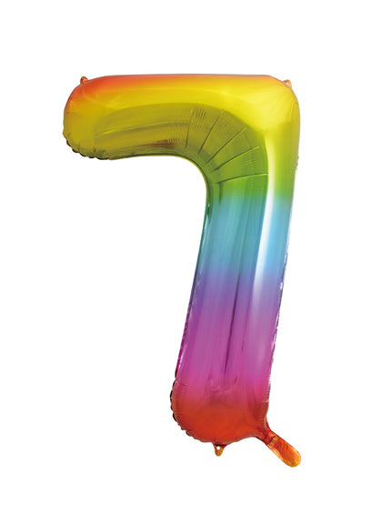 Rainbow Giant Trendies Design 7 Number Balloon