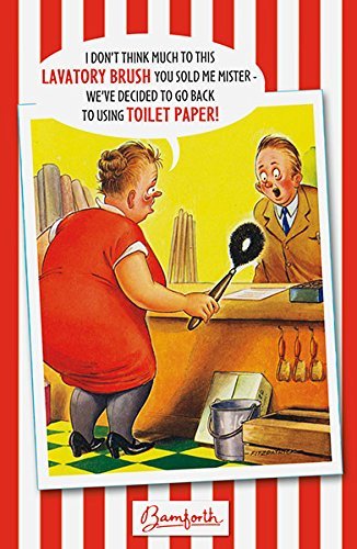 Lavatory Brush Humour Funny Blank Inside Greeting Card