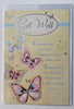 Soft Whispers Get Well Card Butterfly Design