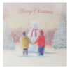 10 CHARITY XMAS CARDS Pack Traditional Snowman & Children at Christmas