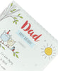 Dad Owls Happy Birthday Card with A Red and Iridescent Foiled Finish