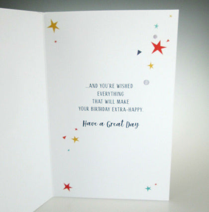 Grandson Birthday Card with Personalised Age Stickers 13th or 16th