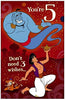 5th Today Aladdin Design Birthday Card