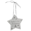 Baby's 1st Christmas Star Plaque Decoration With Cute Teddy Bear Icon