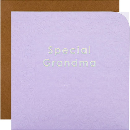 Contemporary Patterned Design Braille Birthday Card for Grandma