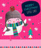 Little Lady Cute Robin With Scarf And Hat Christmas Card