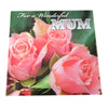 Wonderful Mum Lovely Peach Roses Design 3D Holographic Mother's Day Card