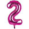 Giant Foil Dark Pink 2 Number Balloon