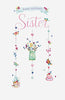 For Sister Multi Colors Flowers Design Birthday Card