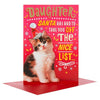 Daughter 'Nice List' Christmas Cat With Xmas Hat Card