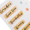 Cute Design with Personalisable Stickers Grandma Birthday Card