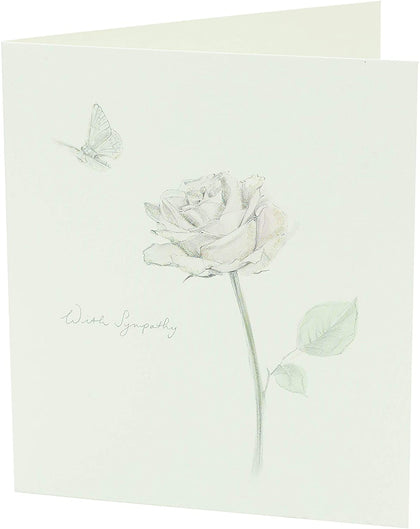 Sorry For Your Loss Rose Flower Design Sympathy Card