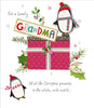 For A Lovely Grandma Gift Box Design Hand Finished Christmas Card