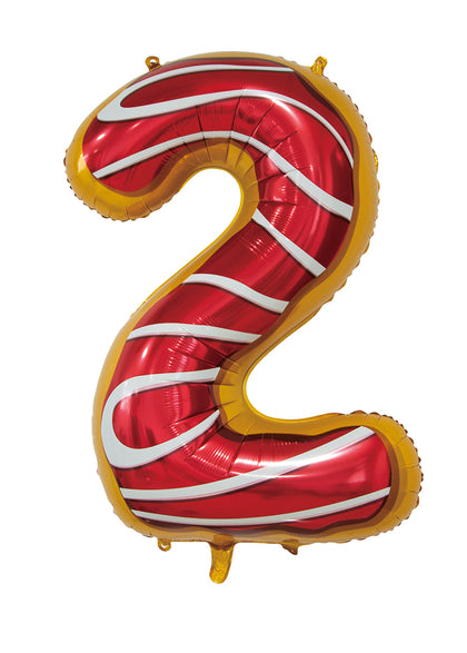 Giant Foil Young Editions Doughnut Theme Design 2 Number Balloon