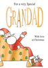 Special Grandad Cute Santa Quality Embossed Christmas Second Nature Card