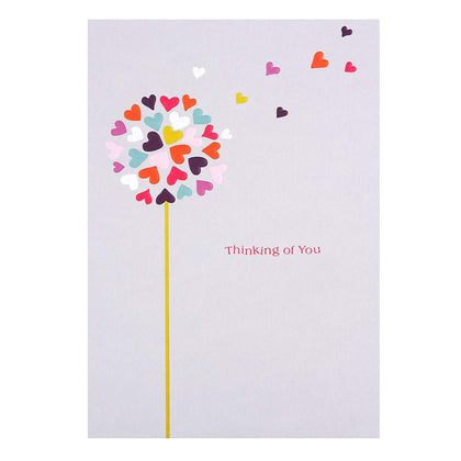 Thinking of You Card Love Hearts'' 