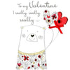 Handfinished Valentine's Day Card by Second Nature To My Valentine I really really really ...