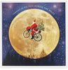 Far Away Across The Miles Santa Riding His Bike Design Christmas Card