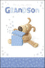 For A Very Special Grandson Boofle With Present And Star Birthday Card