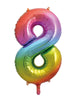 Rainbow Giant Trendies Design 8 Number Balloon