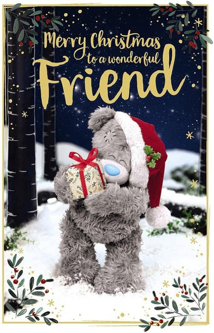 3D Holographic Wonderful Friend Christmas Card