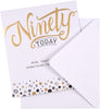 Embossed Text Design 90th Birthday Card