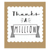 Thanks A Million Classic Design Thank you Card