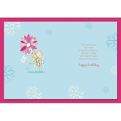 With Love Auntie Flower Design Birthday Card