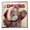 Tatty Teddy Wearing Santa Hat 3D Holographic Christmas Card