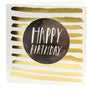 Metallic Gold Stripes Birthday Card