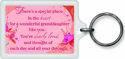 Special Granddaughter Sentimental Keyring