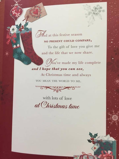 Special Person In My Life Nice Verse Christmas Card