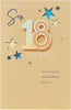 Holographic Foil With 3D Details Design Son 18th Birthday Card